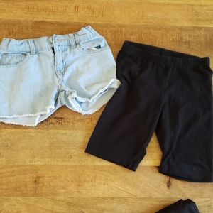 Set of 2 girls shorts size 10 biker and denim